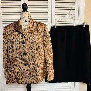 Le Suit Plus Size Skirt Suit Size 16W
